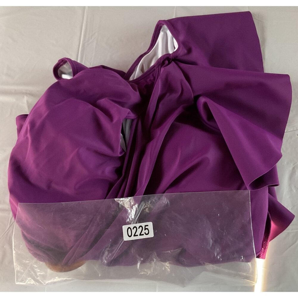 NWT Eloquii Womens One-Shoulder Purple  Tortoise Ring Accent Sz 18 NEW - Picture 4 of 7